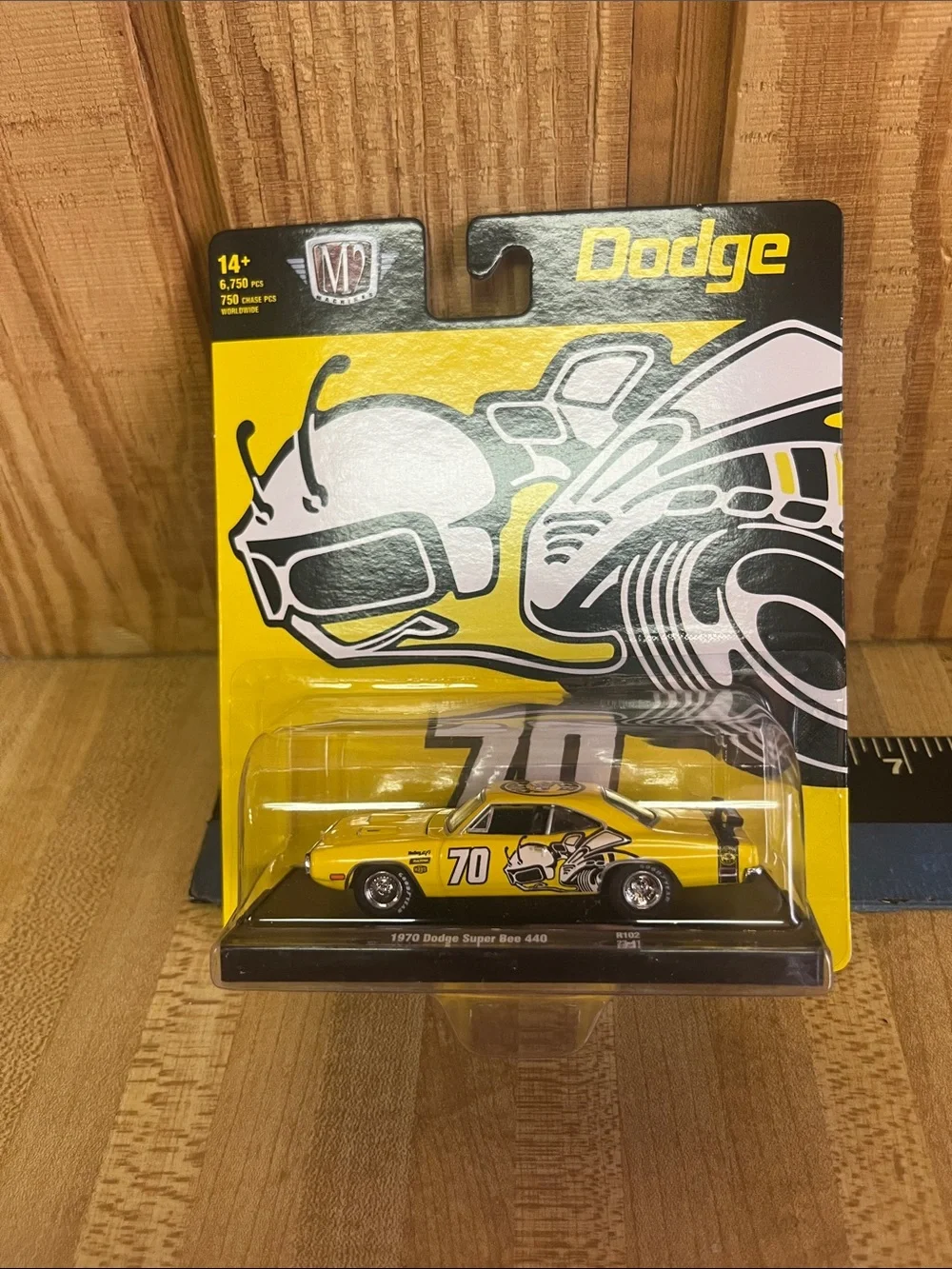 Dodge 1970 Super Bee 440 Yellow Die-Cast Car by M2 Machines